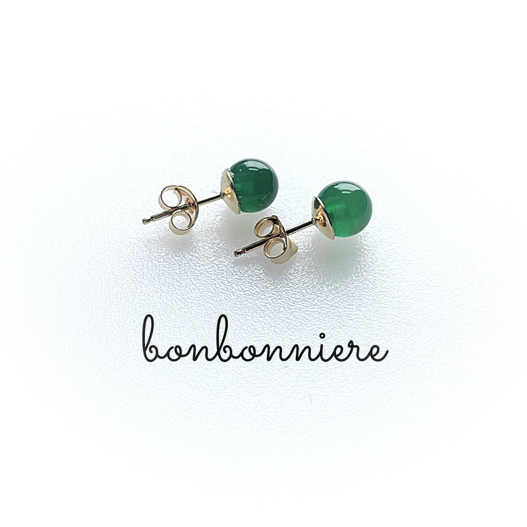 green onyx earring　　e80